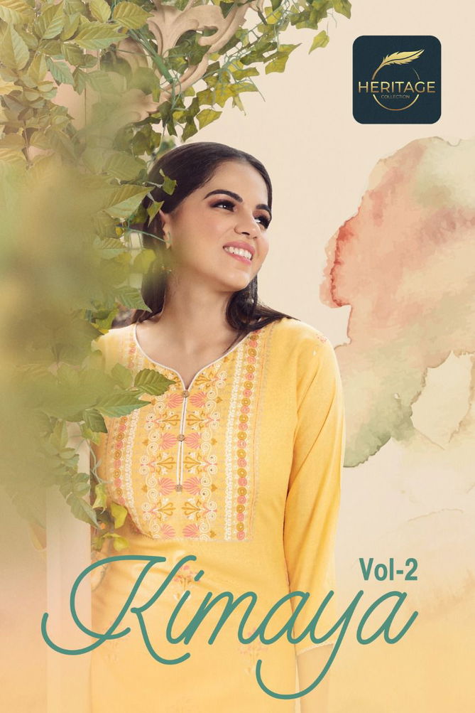 KIMAYA 2 Latest Designer Fancy Ethnic Wear Rayon Kurti Collection